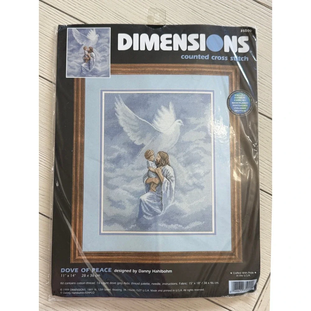 Dimensions Dove of Peace Counted Cross Stitch Kit Danny Hahlbohm‎ Vintage Sealed